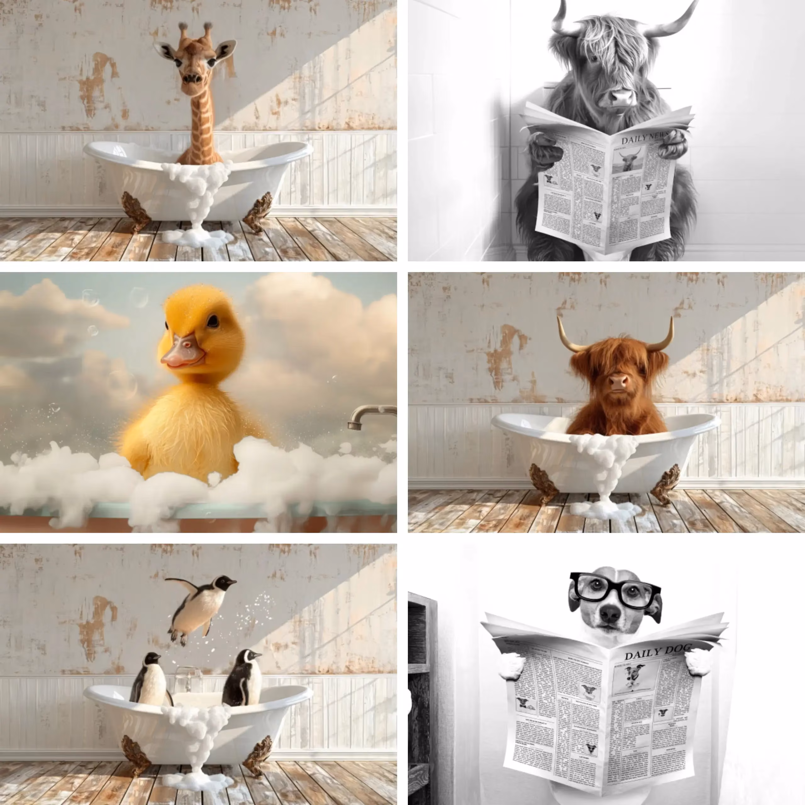 Badkamer dieren